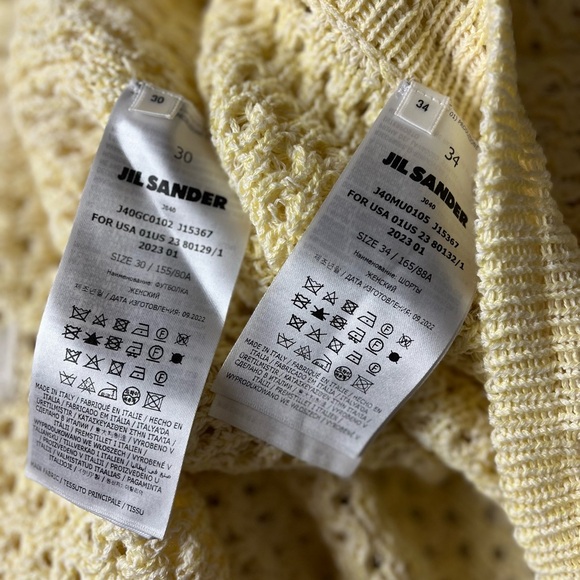 Jil Sander Crocheted Crochet Top & Shorts Set Cotton 30 34 - Picture 14 of 16